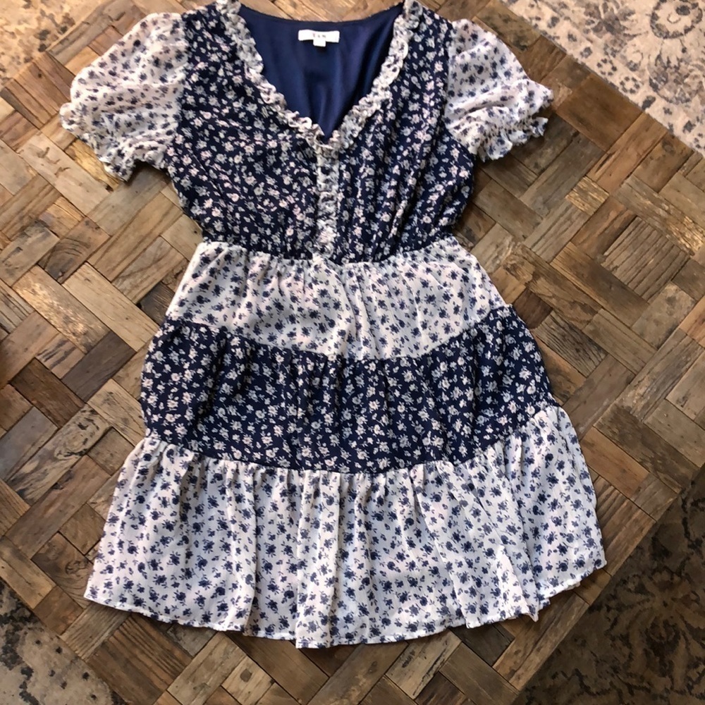 E &M Floral Peasant Dress